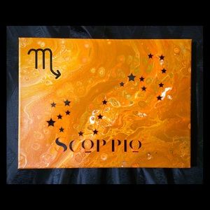 Astrological Acrylic Pour Painting